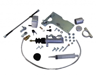 MDL LF Series 62-65 Fairlane Hydraulic Clutch Master Kit, .700" Bore, Silver Billet Reservoir